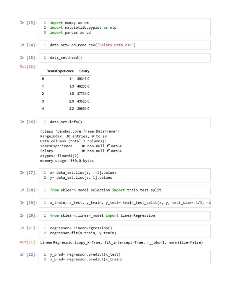 1 - Linear Regression | PDF