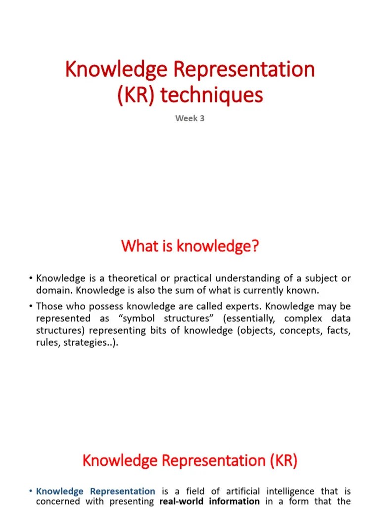Knowledge-Representation-KR-techniques | PDF