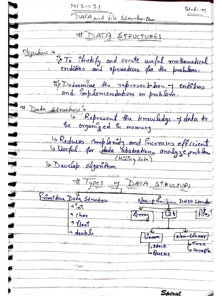 Data Structure NOTES | PDF