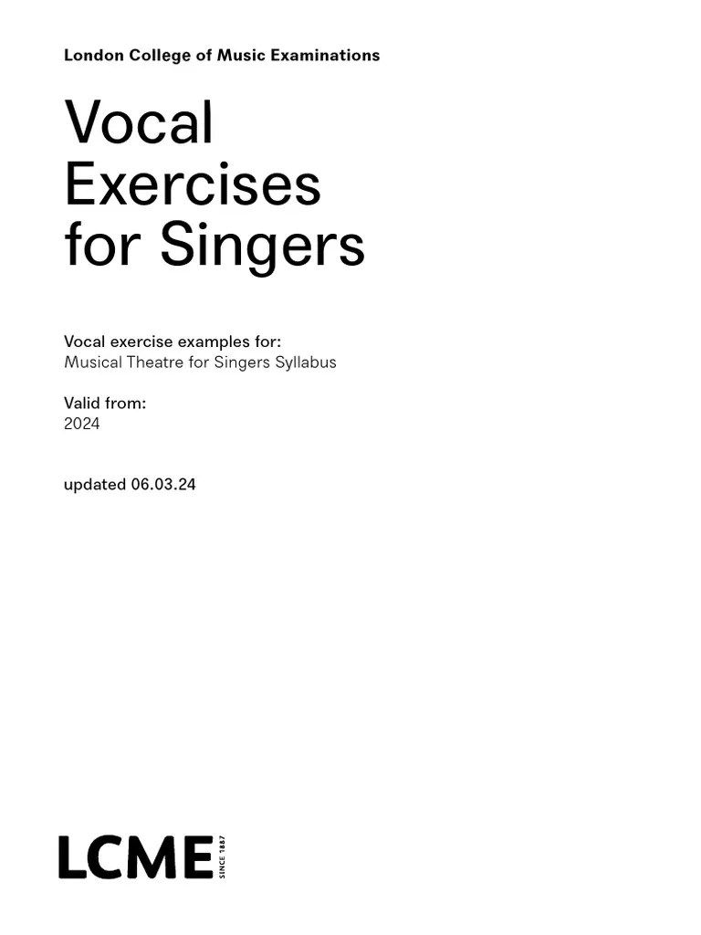 Vocal Exercises For Singers 2024 | PDF