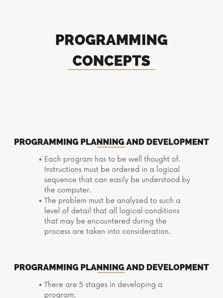 Programming Concepts | PDF