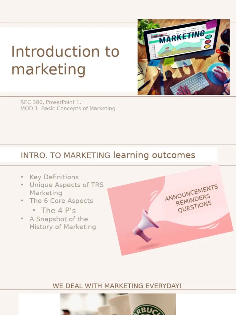 MOD1 Pp1 Introduction To Marketing | PDF