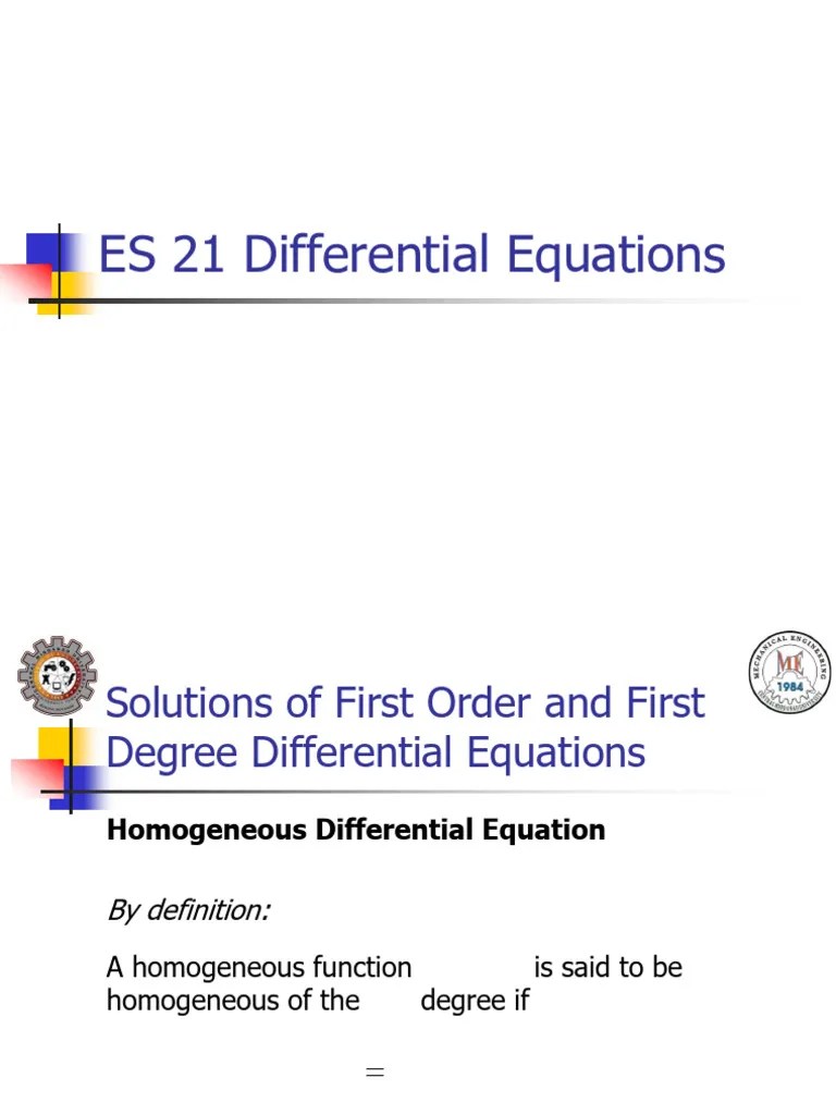 3b Solutions Of First Order And First Degree Differential Equations ...