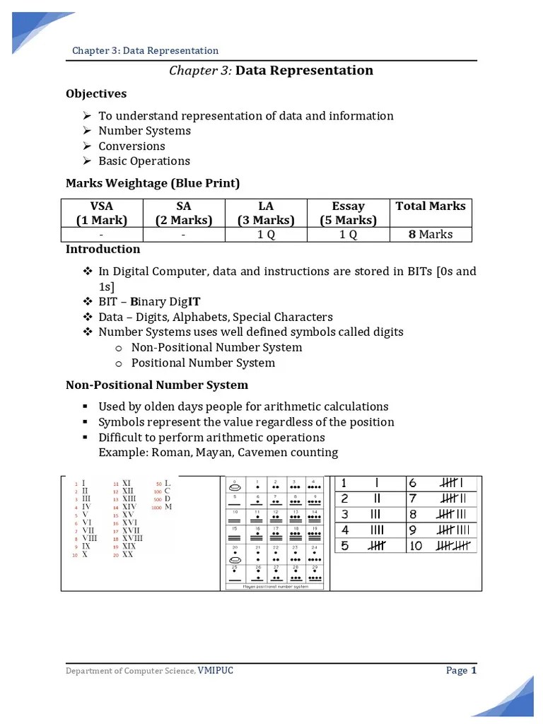 Chapter 3 - Data Representation | PDF