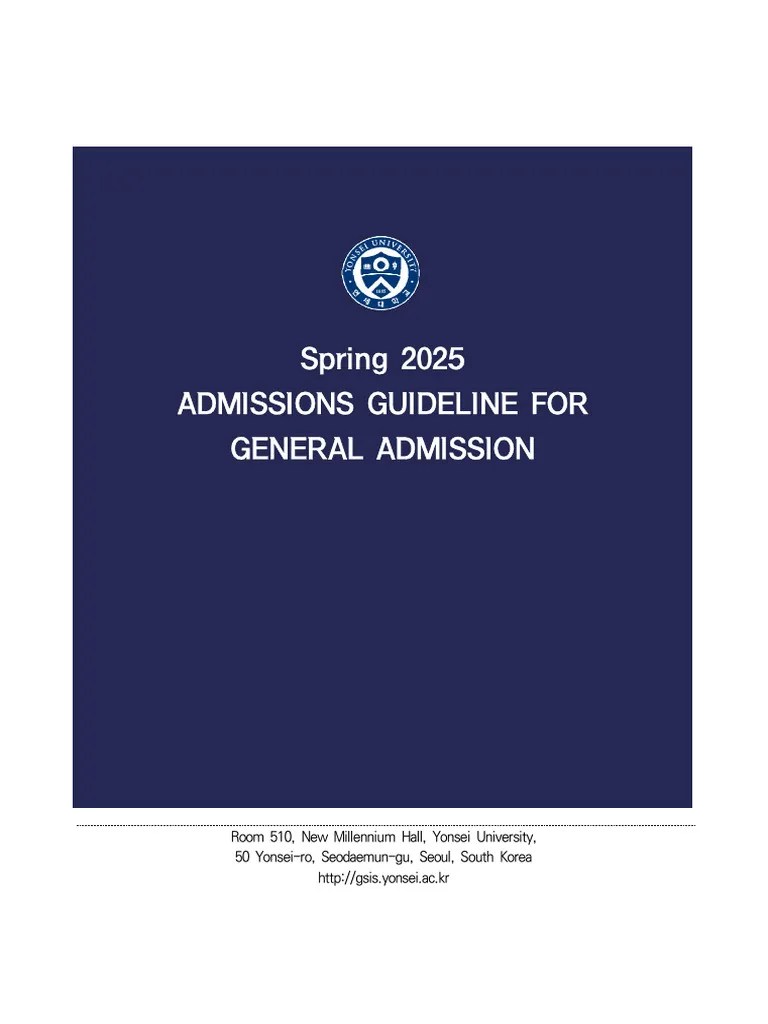 Spring_2025_General_Admission_Guideline(Eng) | PDF