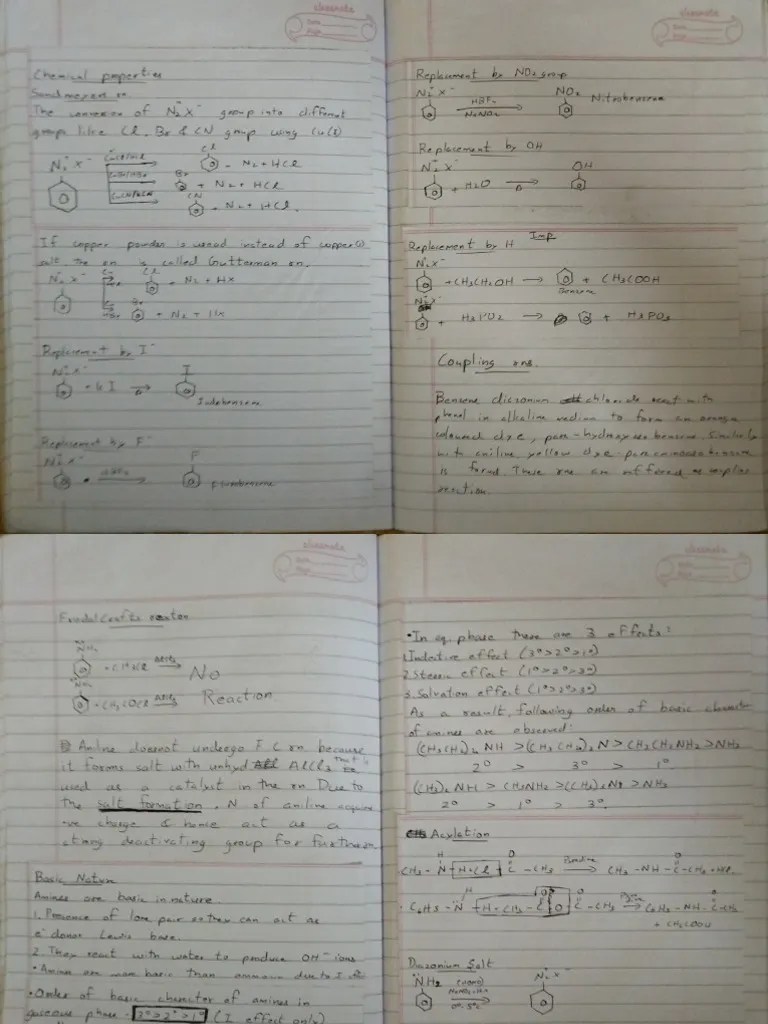 Chemistry Note | PDF | Hydrogen Compounds | Organic Chemistry