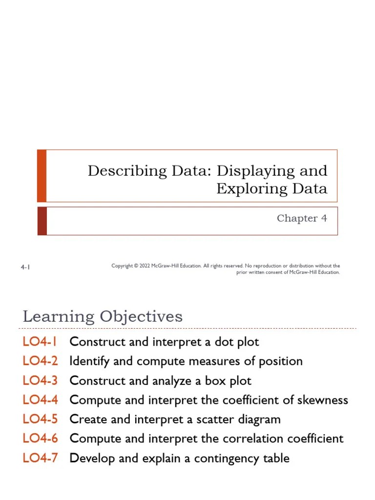 Describing Data - Displaying And Exploring Data | PDF