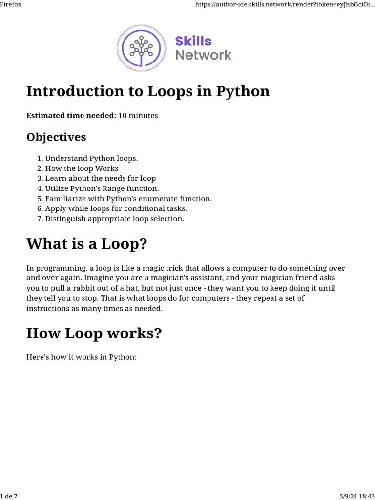 Python LOOPS | PDF
