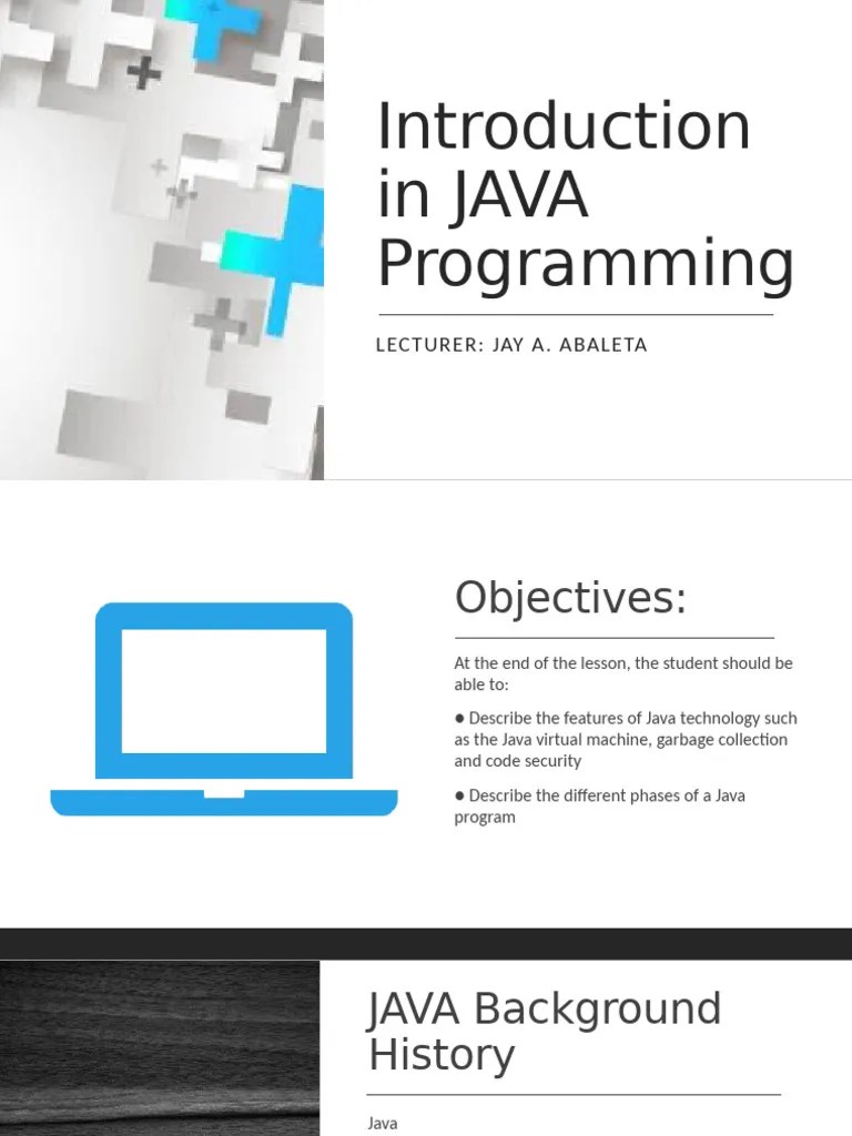 Module 1 - Introduction In JAVA Programming | PDF