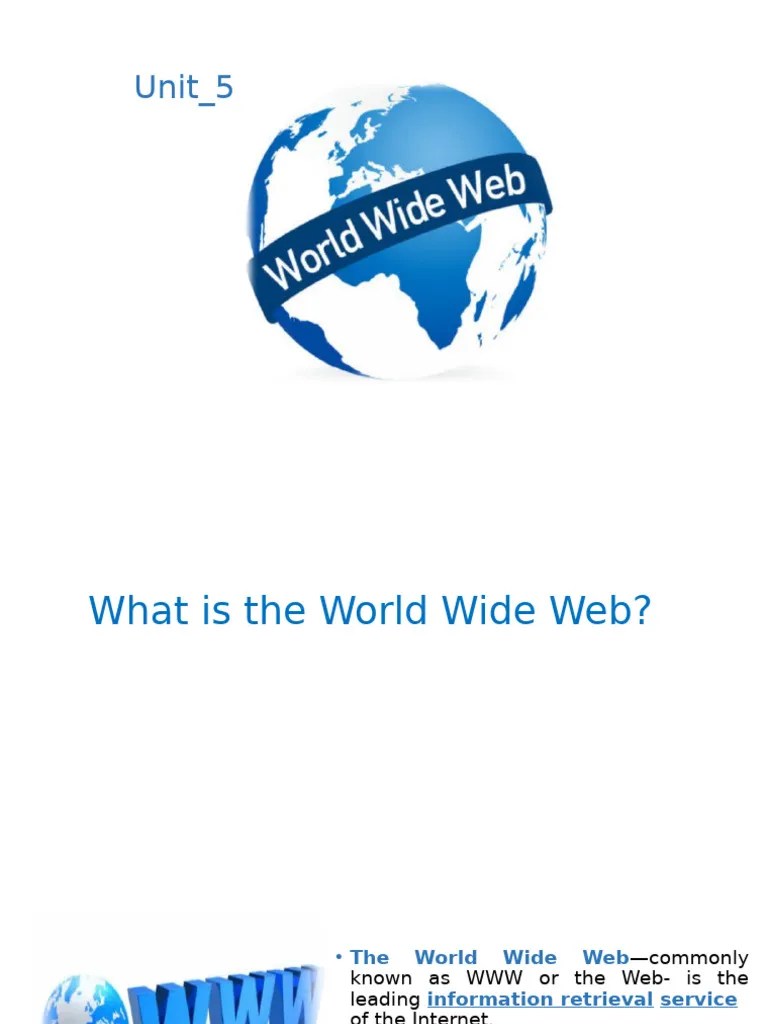The World Wide Web - Unt - 5 | PDF