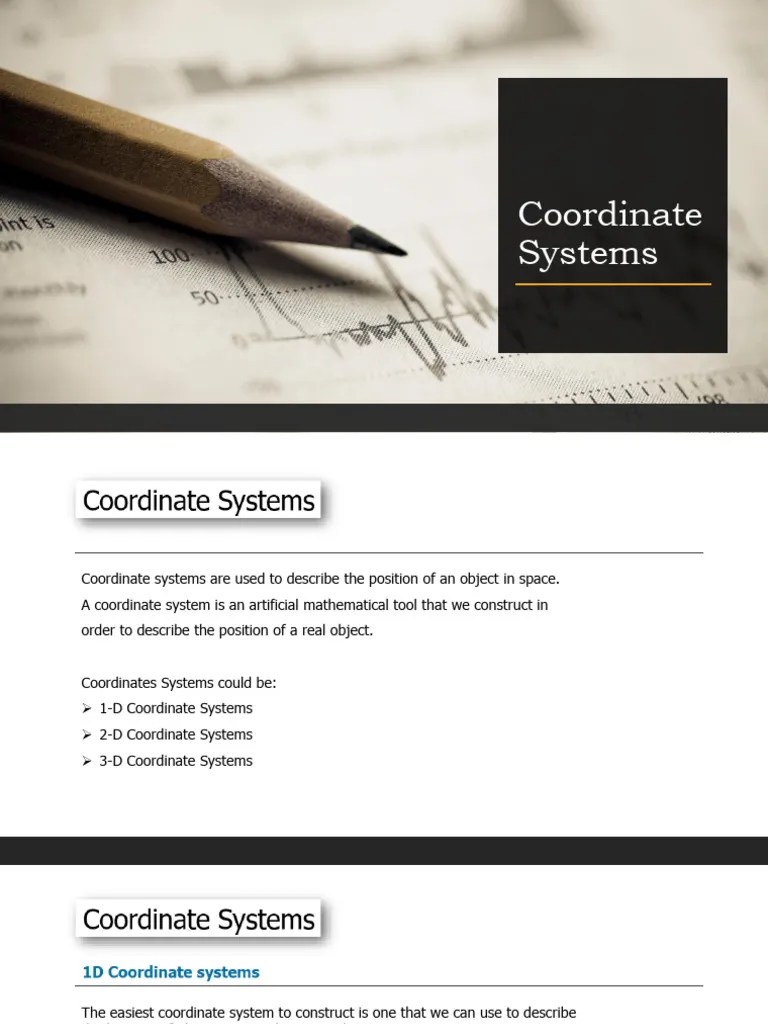 Coordinate Systems | PDF