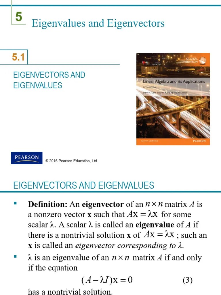 Eigenvalues And Eigenvectors PPTX Notes | PDF