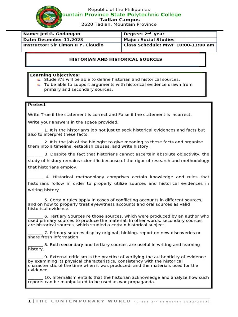 Historian And Historical Sources | PDF | Methodology | Social Science