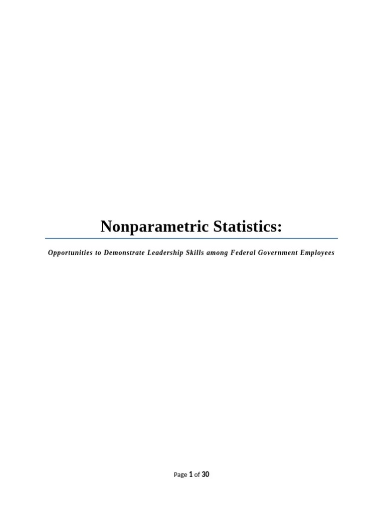 Sample - Nonparametric Statistics | PDF