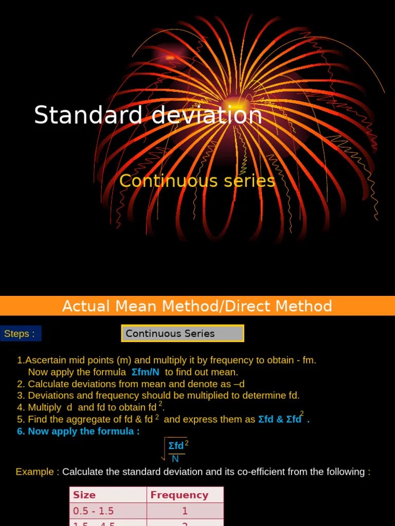 3.standard Deviation Continuous Series | PDF