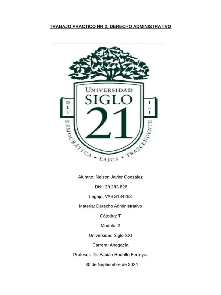 TP 2 - Derecho Administrativo | PDF