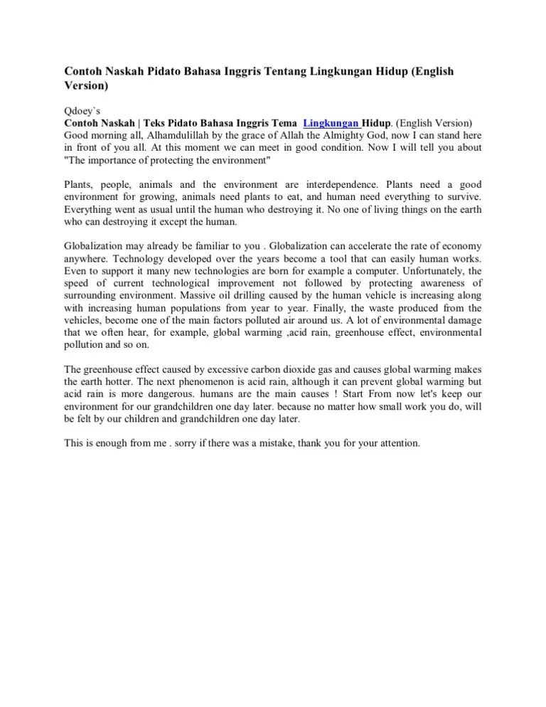 Contoh Pidato Global Warming Cute766