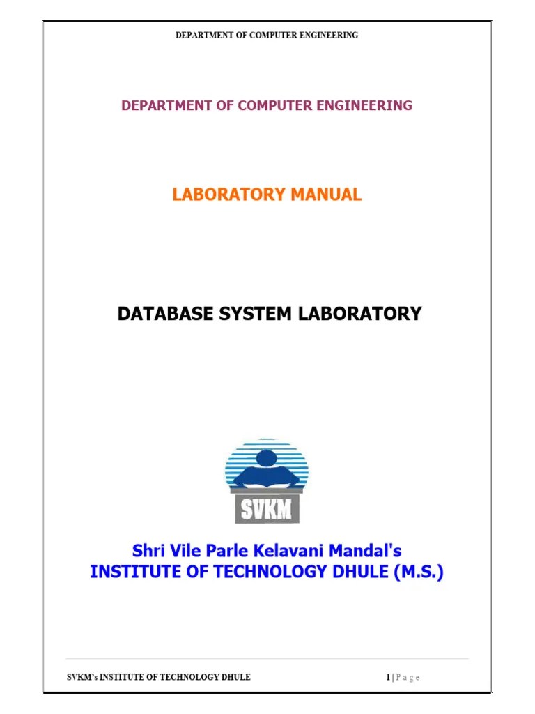 DBS Lab Manual 2022-2023 | PDF