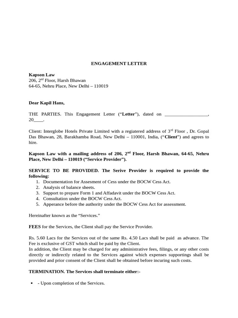 Engagement Letter Pdf