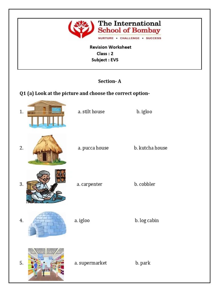 CLASS 2 EVS Revision Worksheet | PDF