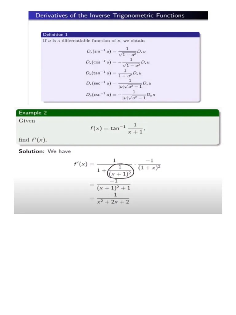 Lesson 18 Derivatives Of Other Functions DIFF CAL | PDF