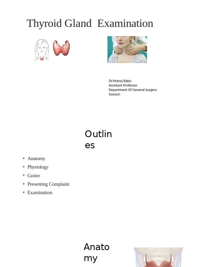 Thyroid Gland Examination | PDF