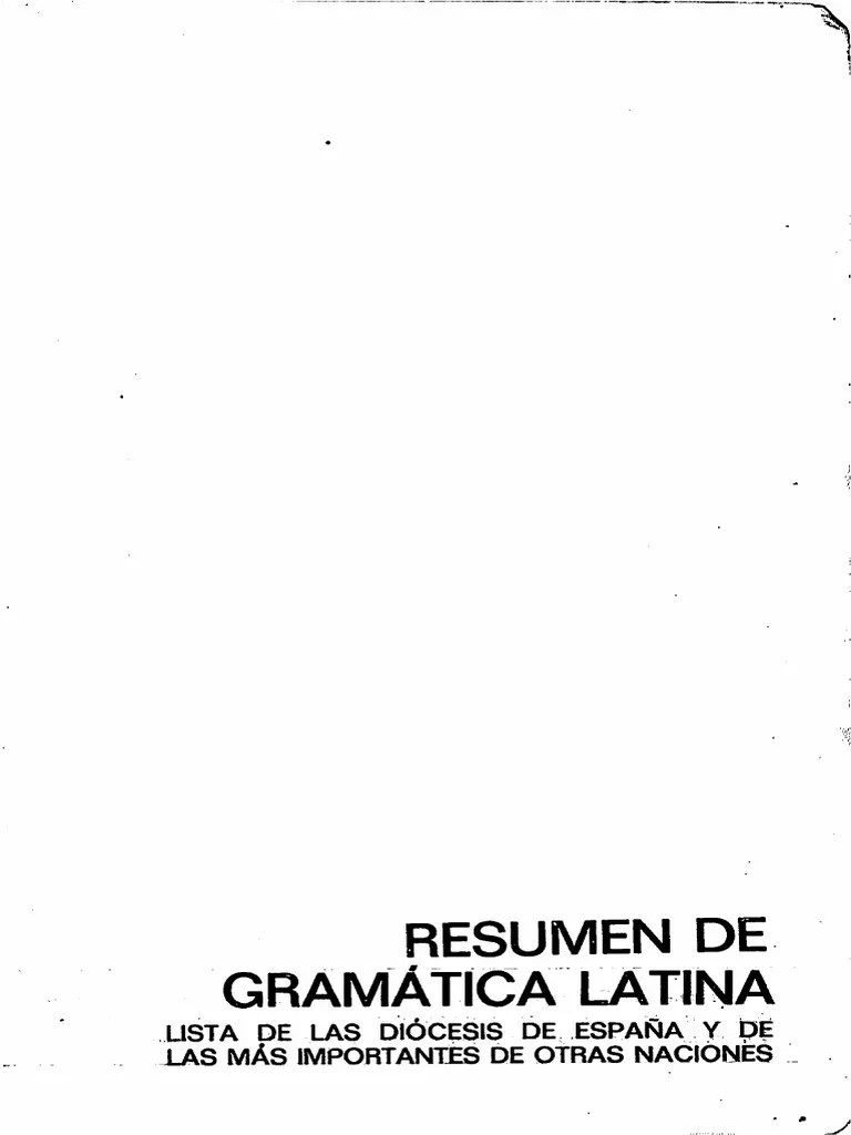 Resumen De Gramática Latina Pdf