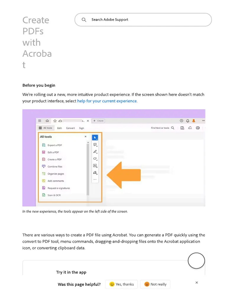 Adobe - Create PDF - Tutorial - Part1 | PDF