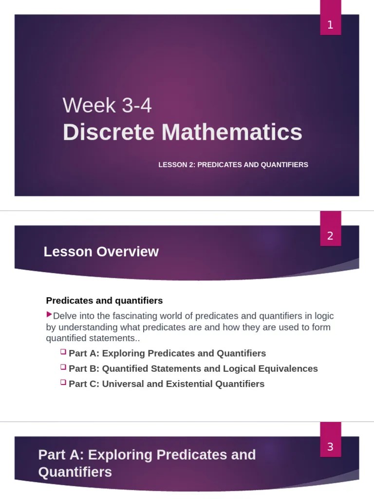 Week 3 4 Predicates And Quantifiers | PDF