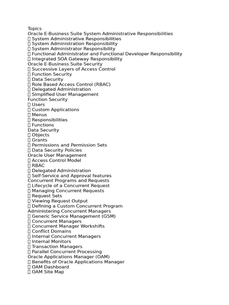 R12.2.9 Oracle Applications System Administrator Fundamentals | PDF