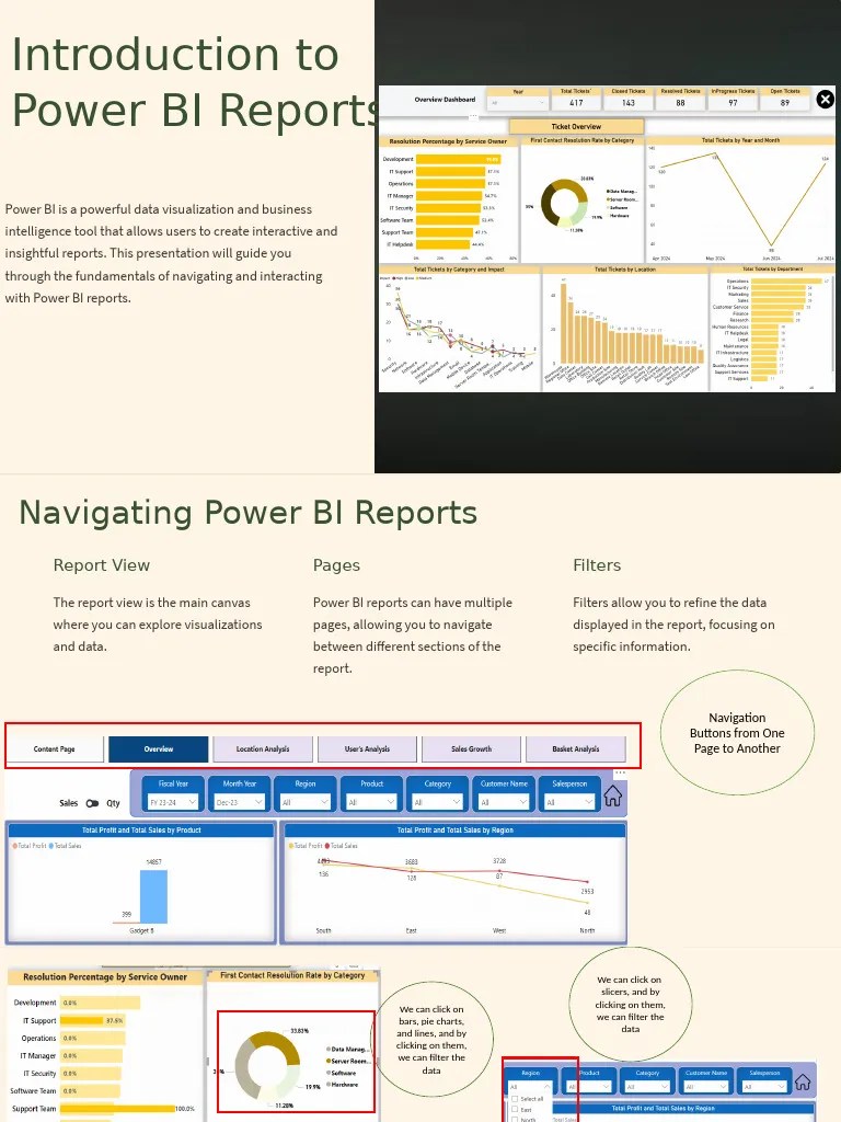 Introduction To Power BI Reports | PDF