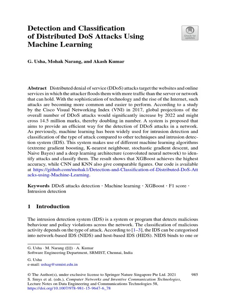 Developing Realistic Distributed Denial Of Service (DDoS) Attack ...