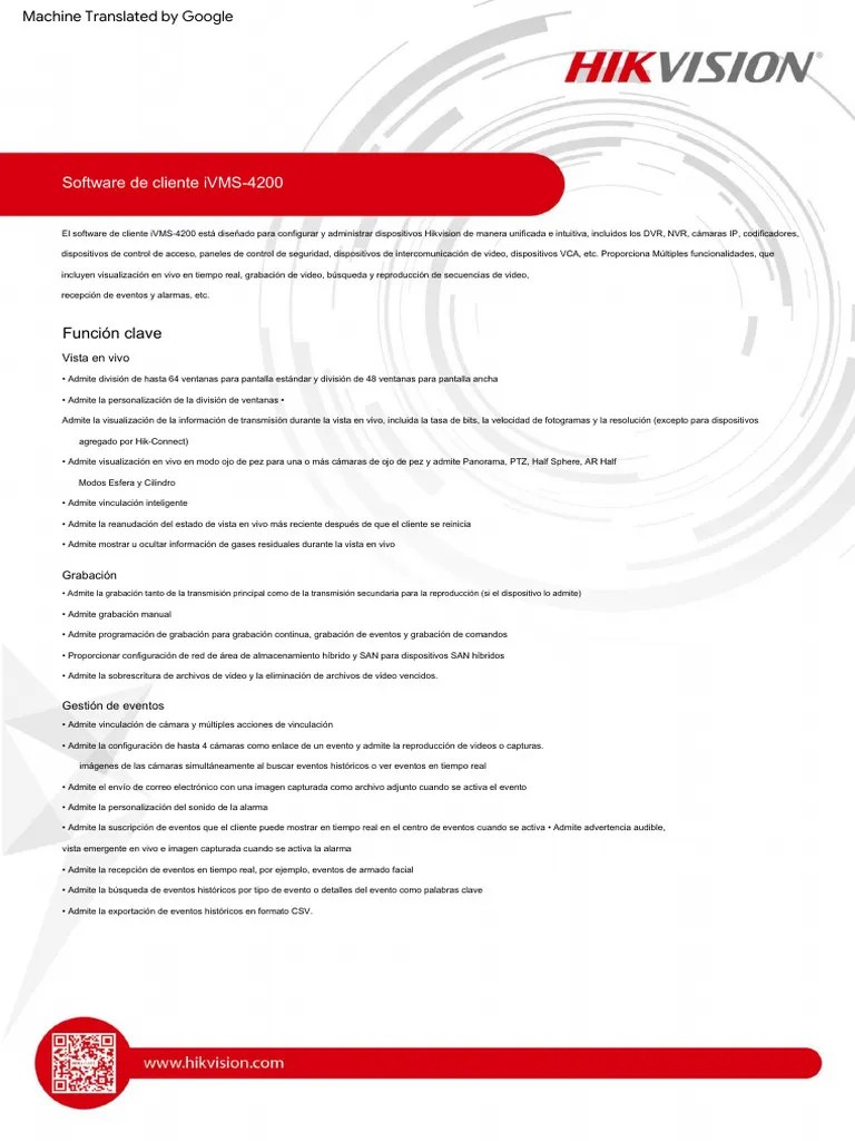 IVMS-4200-Client-Software_Datasheet_V3.7.0_2021229-1 | PDF