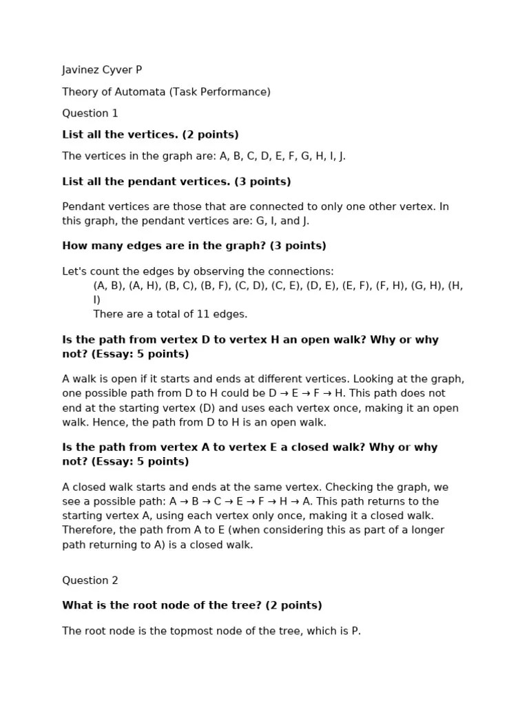 Theory Of Automata | PDF