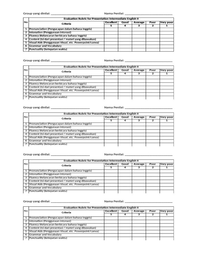 Rubric Evaluation | PDF