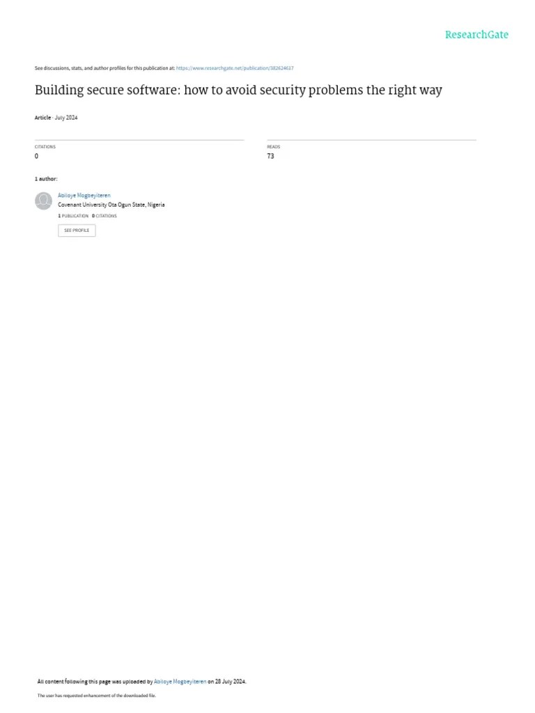 Building Secure Software | PDF