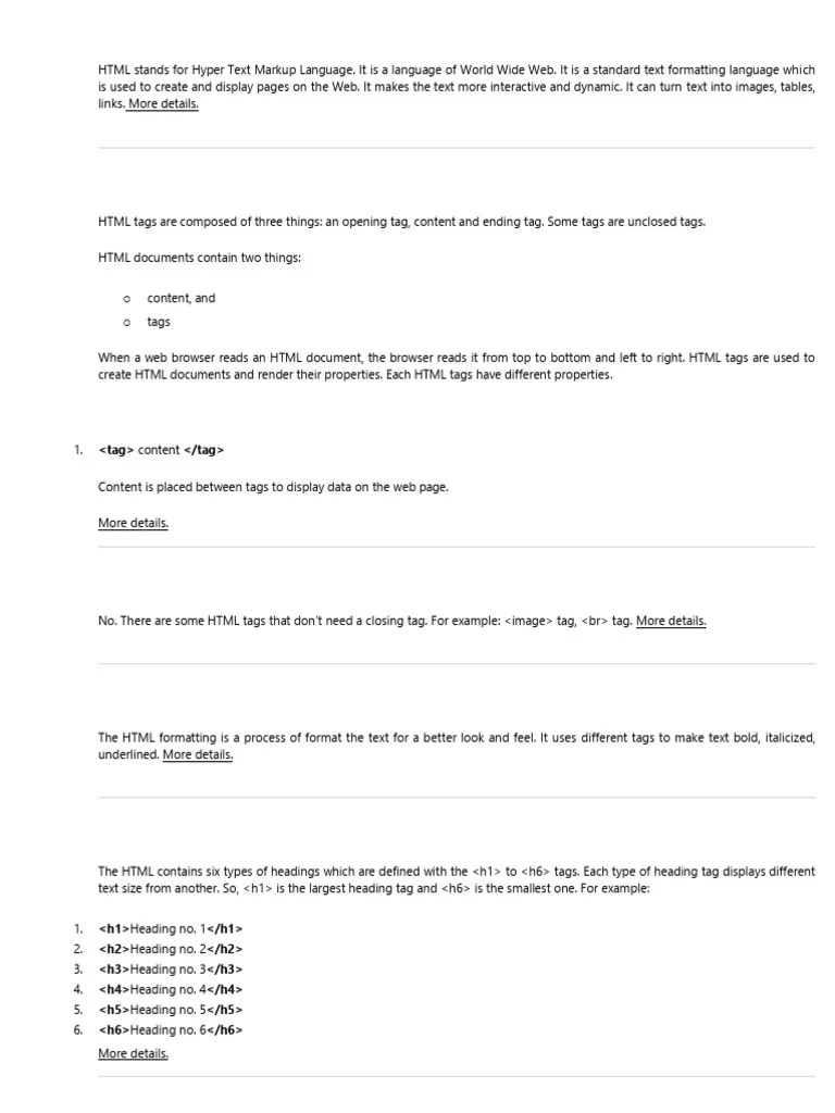 HTML & CSS Interview Questions | PDF