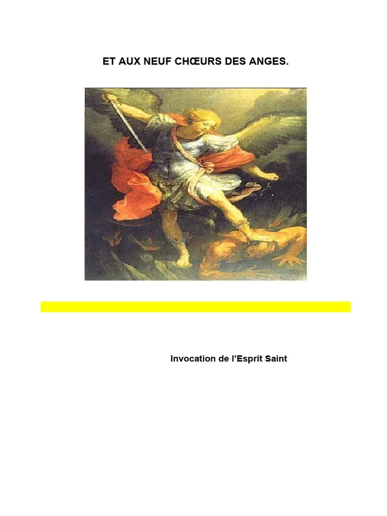 Neuvaine À Saint Michel Et Aux 9 Choeurs Des Anges. | PDF