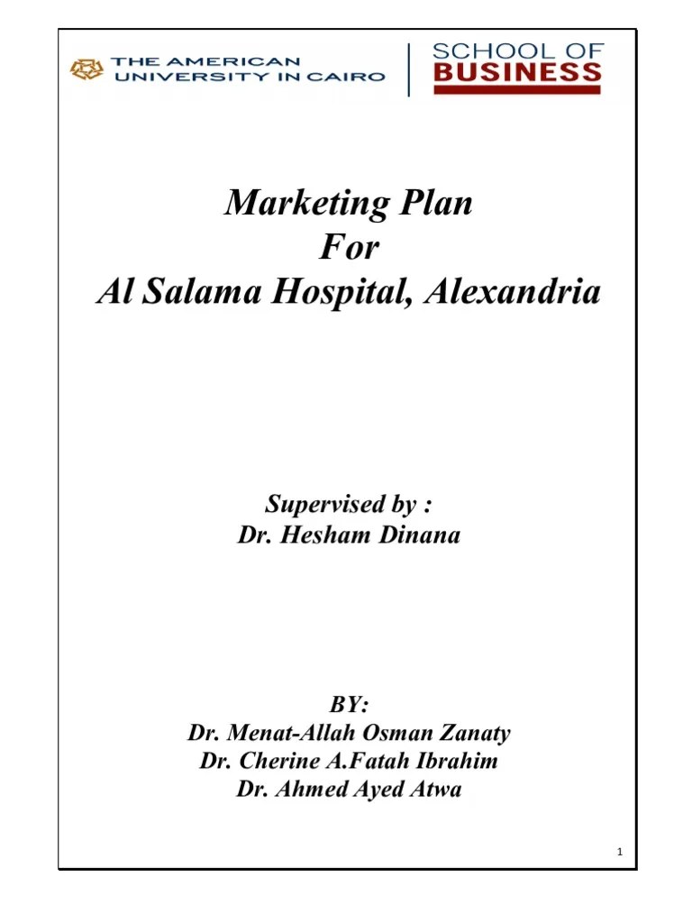 Marketing Plan For A Hospital Hospital Competition