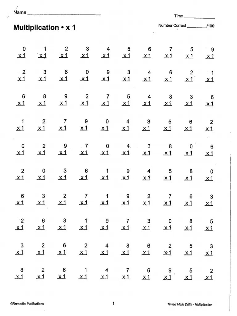 Multiplication_facts | PDF