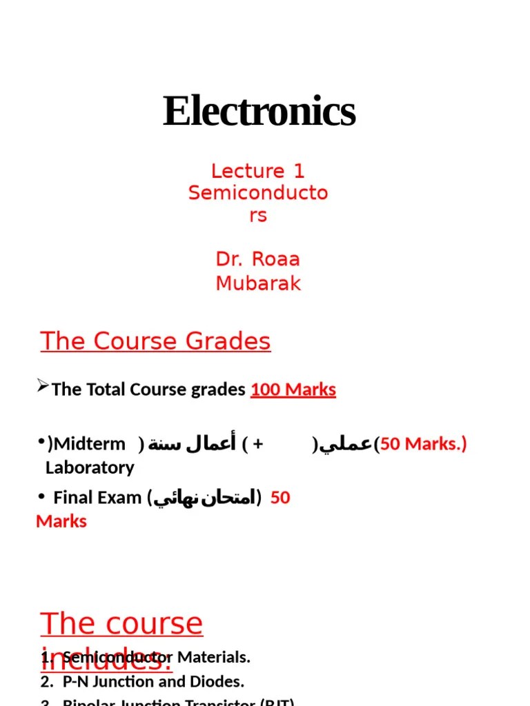 Electronics Lecture_1 | PDF