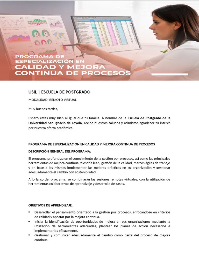 Calidad Y Mejora Continua De Procesos 06 De Mayo | PDF