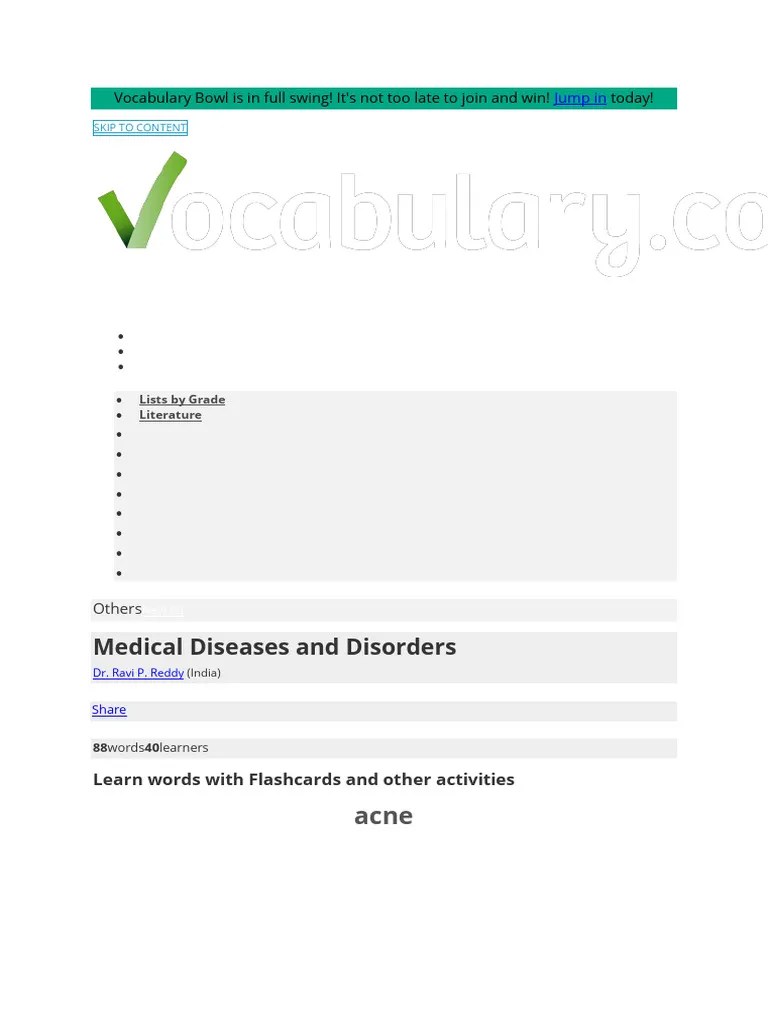 Medical Dieseases And Disorders | PDF | Infection | Inflammation