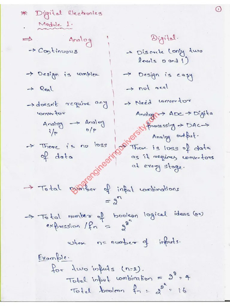 Digital Electronics Notes | PDF