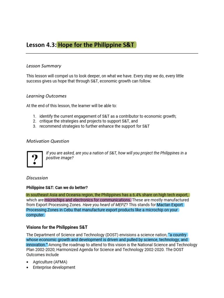 Module 4 Lesson 4.3 | PDF