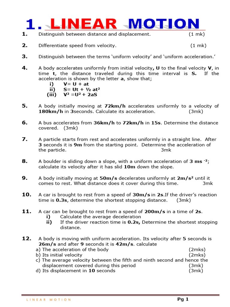 Form 3 Physics Topical Questions | PDF