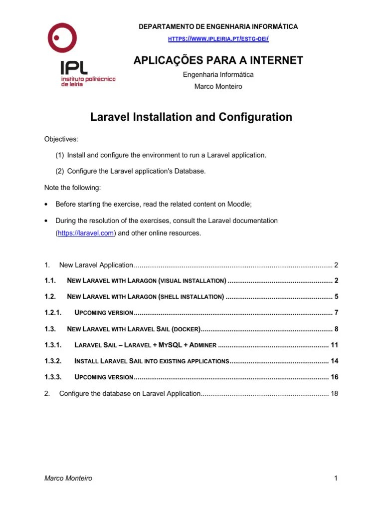 Tutorial.laravel.01-laravel-install-configuration | PDF