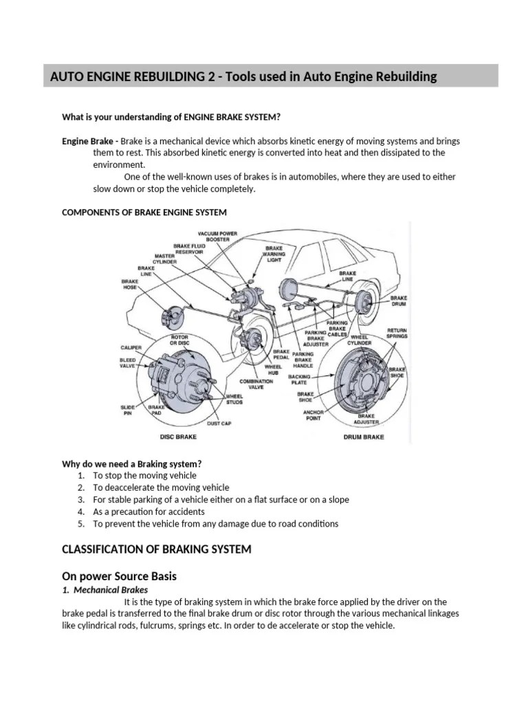 AUTO ENGINE REBUILDING 2 - Tools Used In Auto Engine Rebuilding | PDF