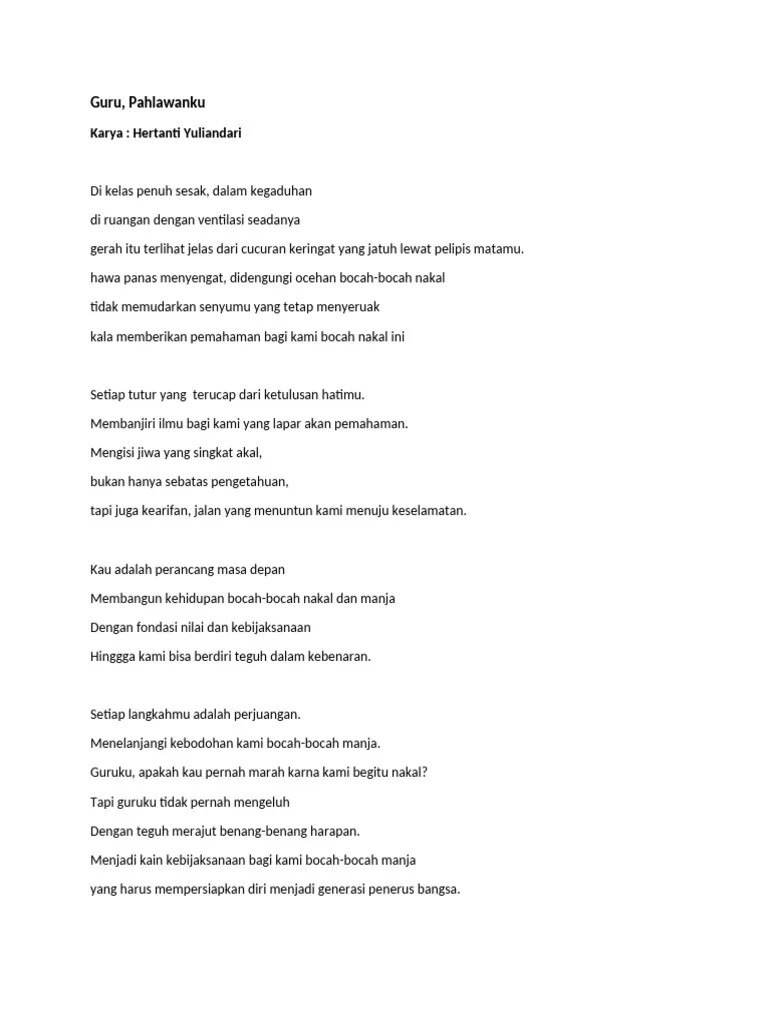 Guruku, Pahlawanku | PDF