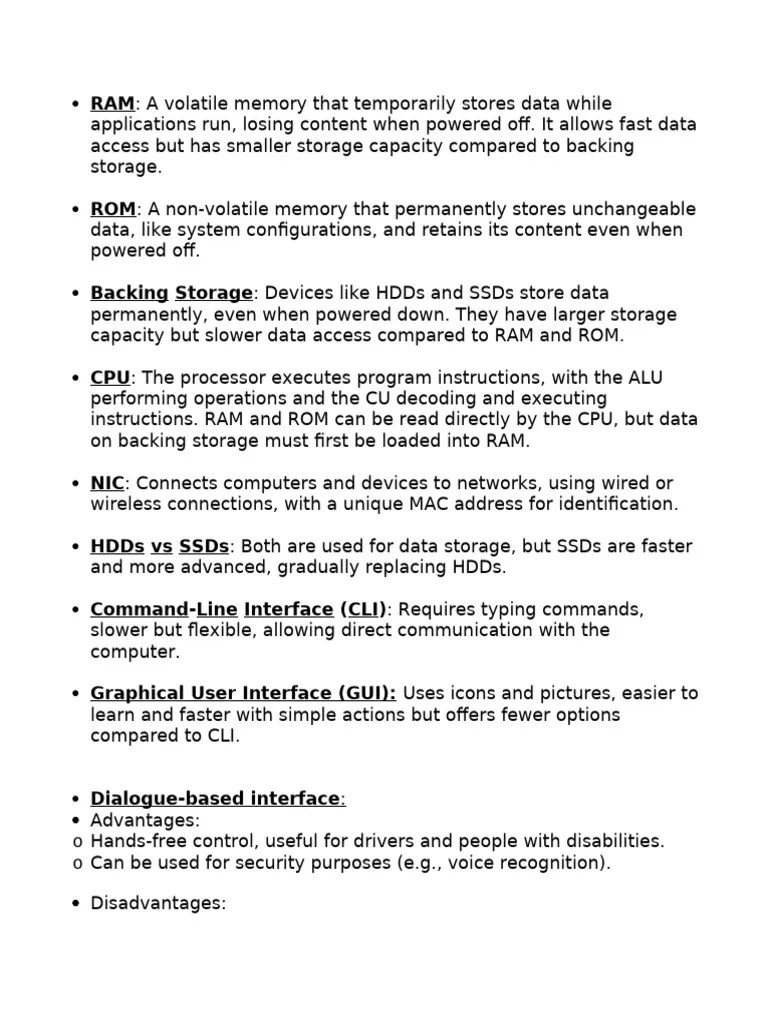 Ict Notes CHP 1 | PDF | Graphical User Interfaces | Computer Data Storage